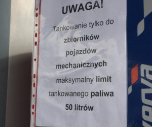 Zatankujesz tylko 50 litrów