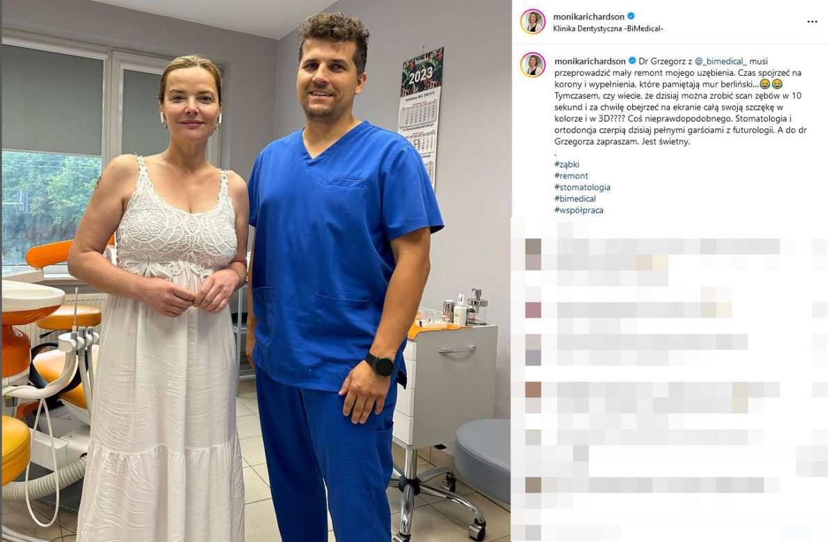 Monika Richardson będzie miała nowe ząbki