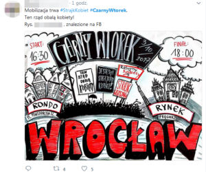 Czarny Wtorek - Wielka Zbiórka . Strajk kobiet w całej Polsce