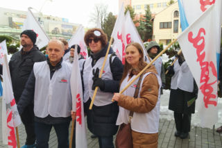 Pikieta nauczycieli w Rzeszowie