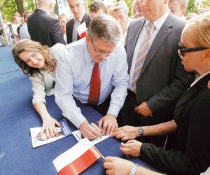 Bronisław Komorowski i Marzena Okła-Drewnowicz