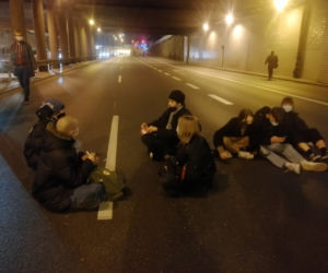 Blokada Trasy Łazienkowskiej