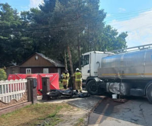 Tragiczny wypadek w Borsukach - zginął motocyklista. Droga jest zablokowana!