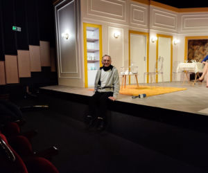 Spektakl Prezent urodzinowy w Teatrze Żeromskiego w Kielcach - próba