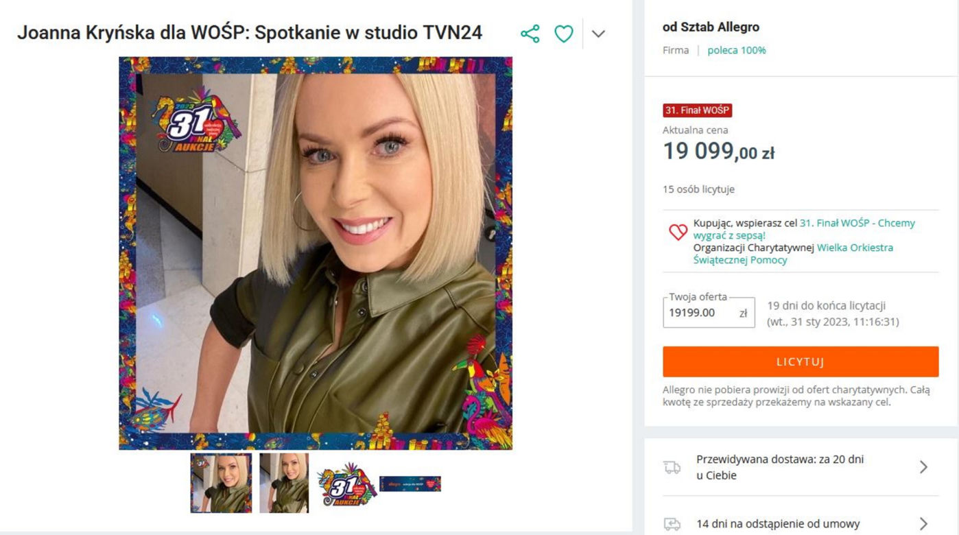 Dziennikarze TVN wspierają WOŚP
