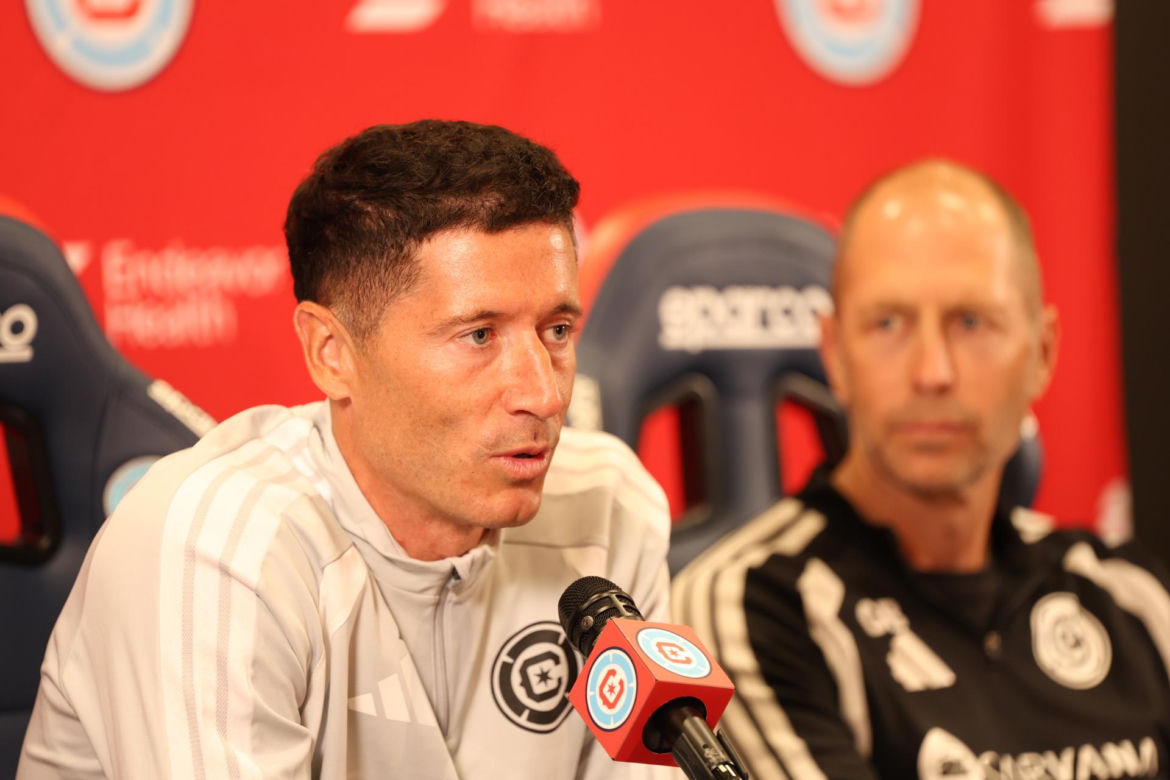 Robert Lewandowski na konferencji Chicago Fire