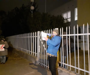 Protest pod toruńską komendą policji