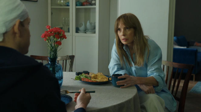 Barwy szczęścia, odcinek 3304.  Łukasz (Michał Rolnicki), Agnieszka (Katarzyna Tlałka)