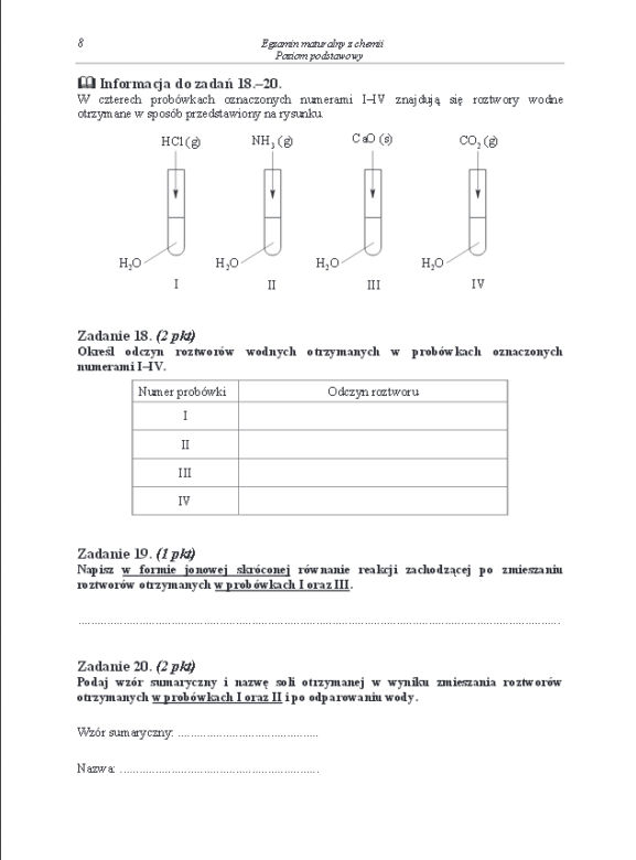 Arkusz podstawowy chemia matura 2014
