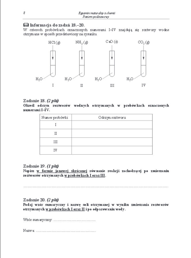 Arkusz podstawowy chemia matura 2014