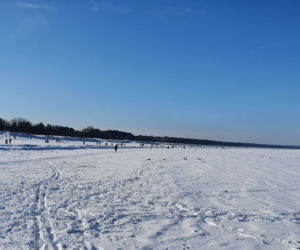 Plaża w Świnoujściu w zimowej odsłonie