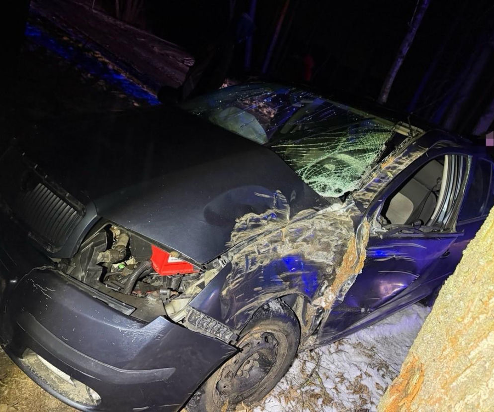 Telefon powiadomił operatora 112 o wypadku. W roztrzaskanym aucie pijana 18-latka