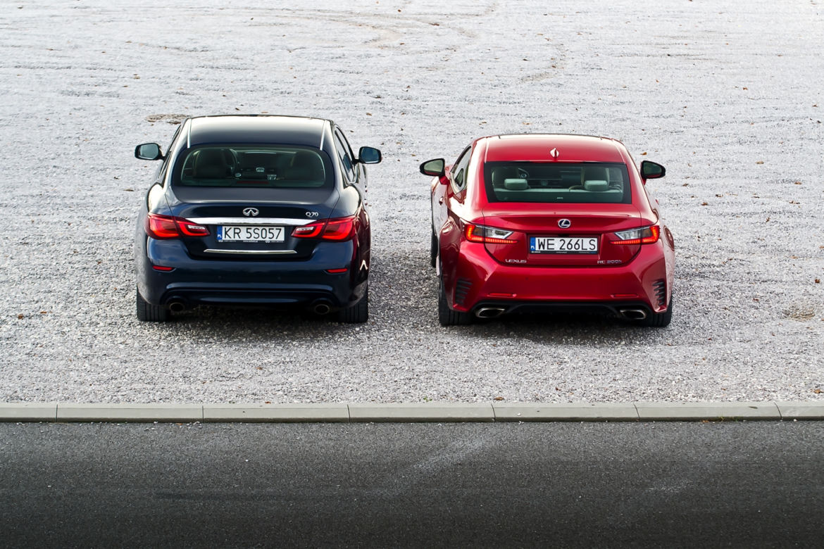 Infiniti Q70h Premium Tech & Lexus RC 300h F Sport