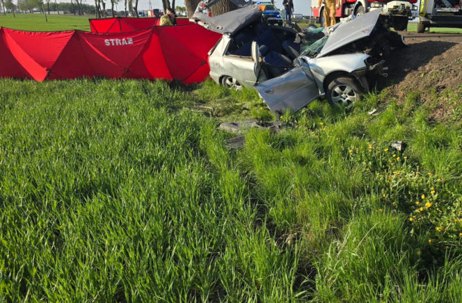 Dwie osoby zginęły w roztrzaskanym Audi. Potworny widok na miejscu