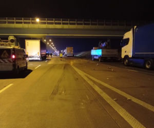 30-letni kierowca ciężarówki zginął w wypadku na autostradzie A4
