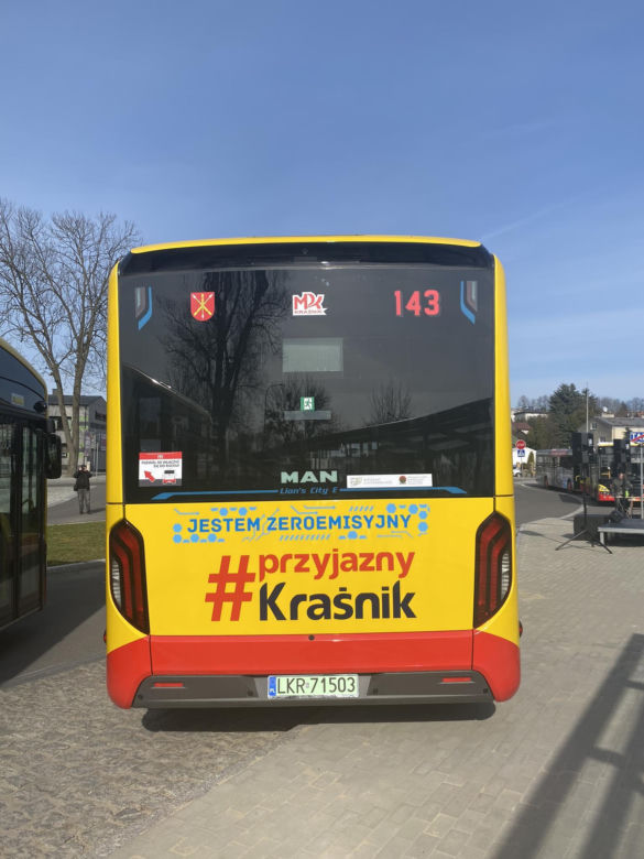 Prezentacja elektrycznych autobusów w Kraśniku