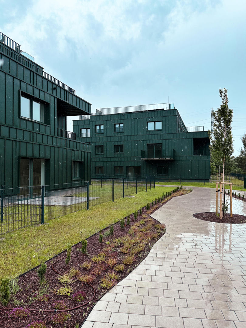 Budynki TBS w Katowicach przy Kosmicznej z 2026. Projekt: Kinga Bączyk i Magdalena Orzeł-Rurańska, pracownia K3Xmore