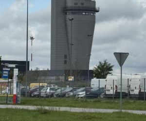 Wieża kontroli lotów na Katowice Airport w Pyrzowicach