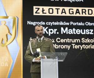 Kapral Mateusz wczoraj odebrał Złota Gardę
