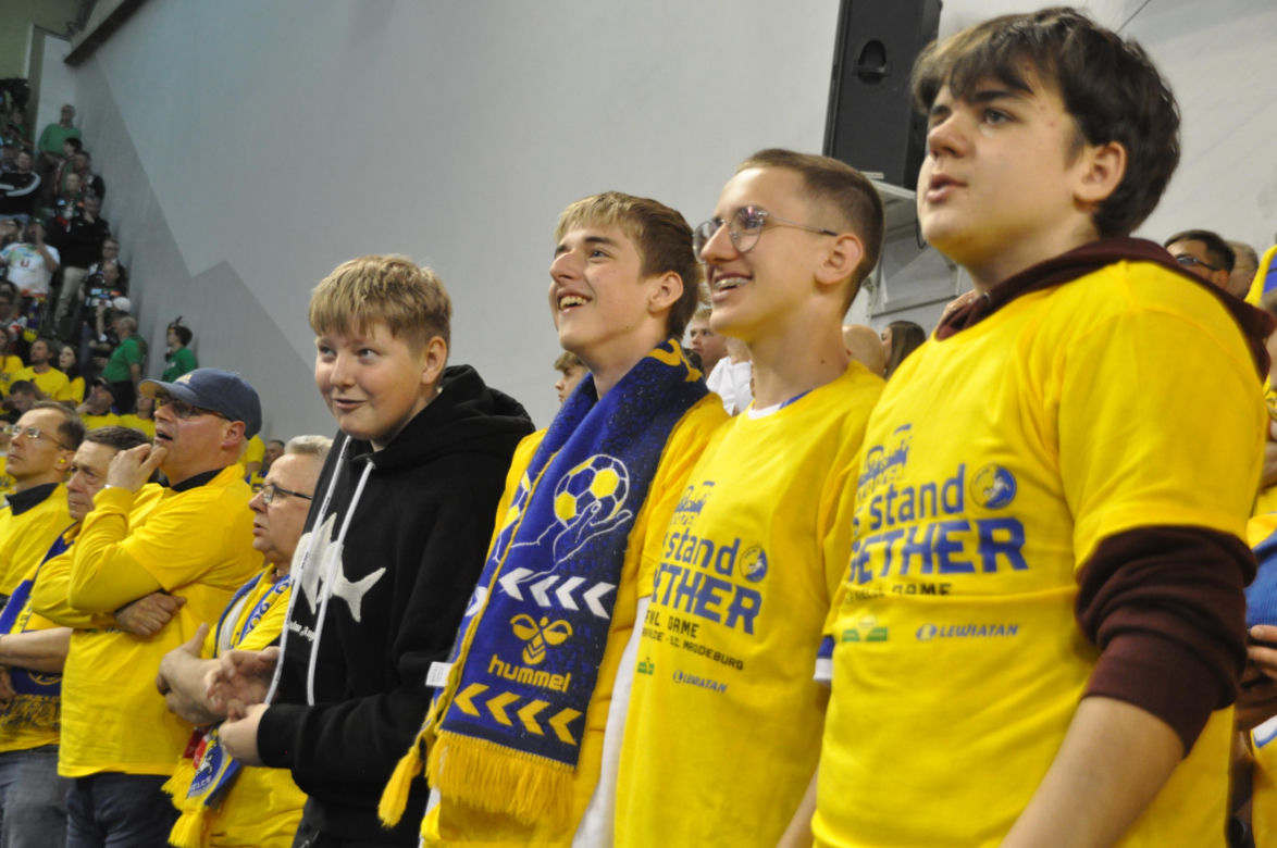 Kibice na meczu Industria Kielce - SC Magdeburg