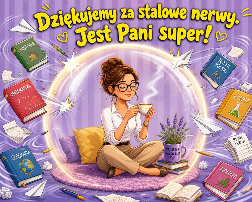 Zabawna kartka z okazji Dnia Nauczyciela