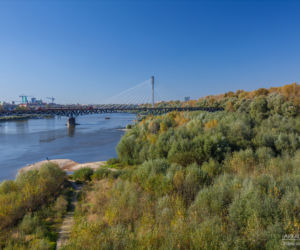 Plaża przy moście Poniatowskiego przed wykarczowaniem drzew