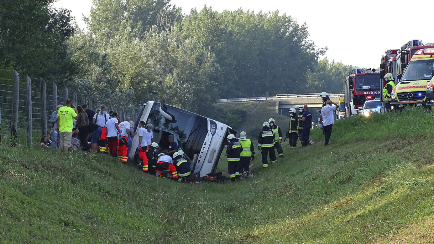 Wypadek autokaru z Polakami na Węgrzech