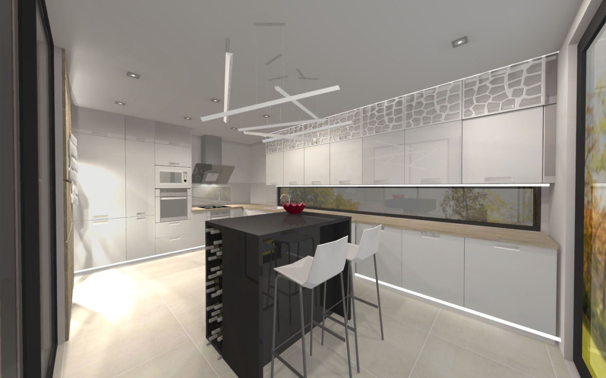 Projekt wnętrza domu w stylu Bauhaus zdjecie 3
