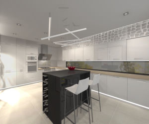 Projekt wnętrza domu w stylu Bauhaus zdjecie 3