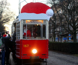 Świąteczny tramwaj w Szczecinie