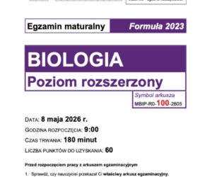 Odpowiedzi do arkusza maturalnego CKE - biologia rozszerzona 2026