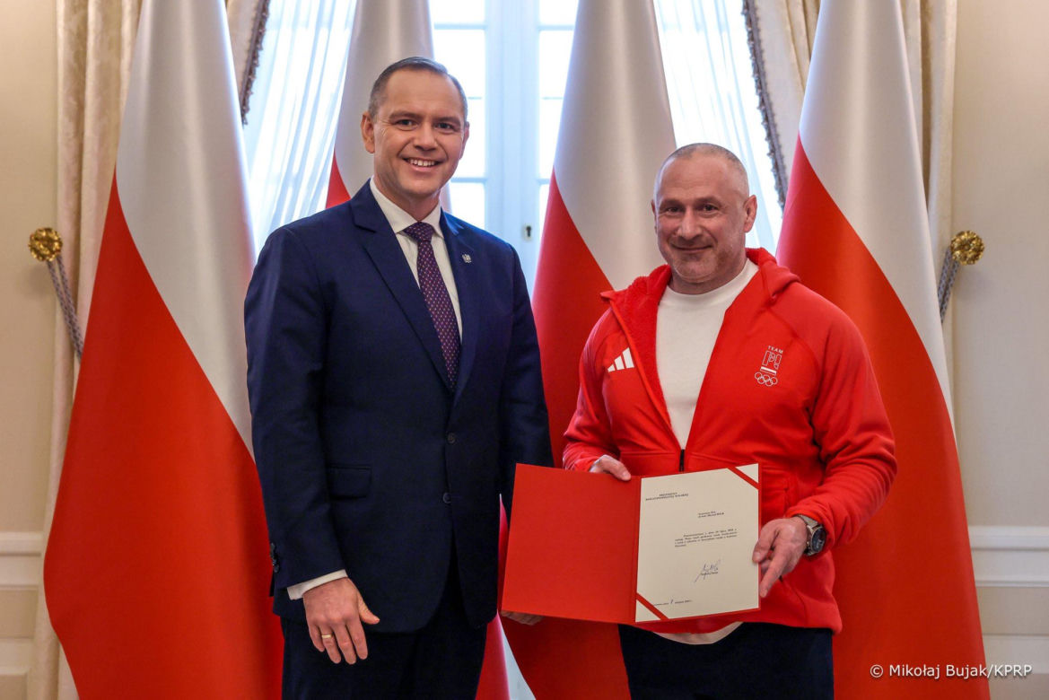 Kacper Tomasiak i skoczkowie u prezydenta