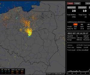 BURZE nad POLSKĄ 19.07.2012: NA ŻYWO - gdzie są i gdzie będą burze - MAPY, pogoda na czwartek, 19.07.2012