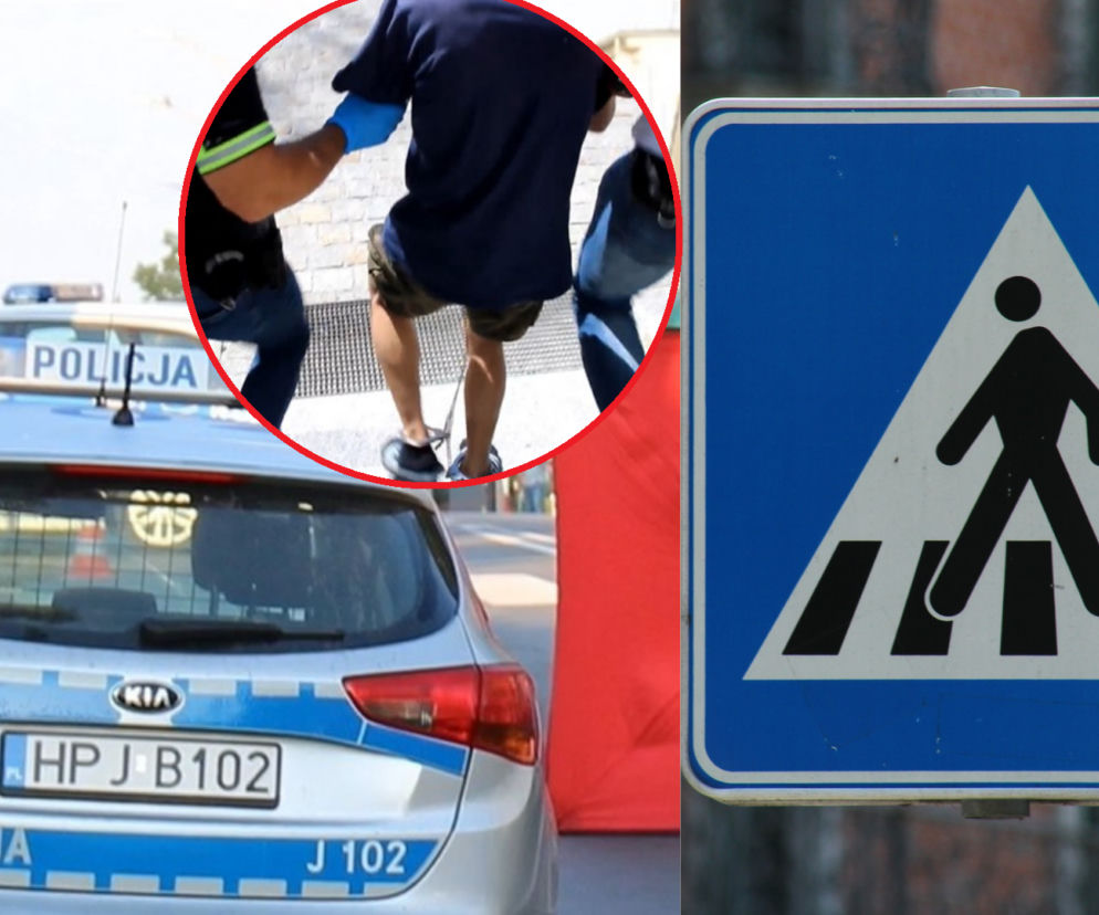 Koszmar w Brzegu. Absurdalny wypadek na przejściu dla pieszych! Rozjechany mężczyzna, który położył się na pasach [ZDJĘCIA]