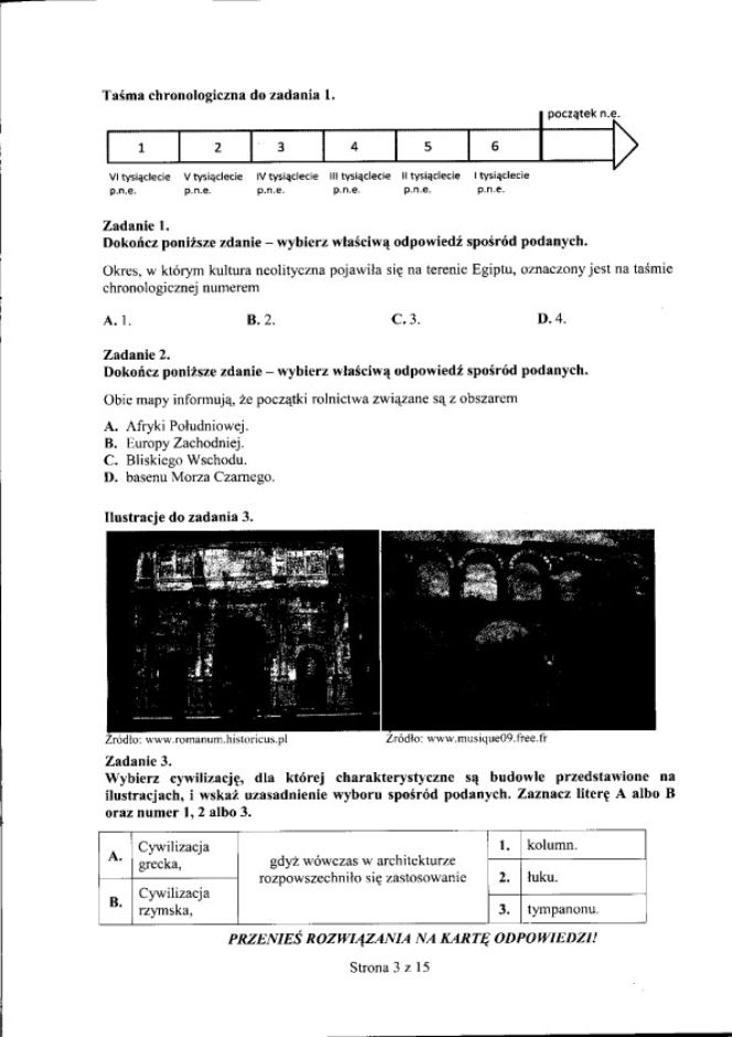 EGZAMIN GIMNAZJALNY 2012 - HISTORIA, WOS - 24.04.2012 - TEST GIMNAZJALNY 2012