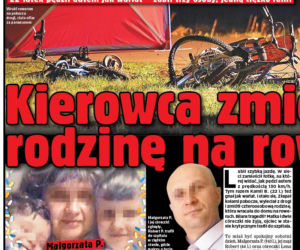 Kierowca zmiótł rodzinę na rowerach