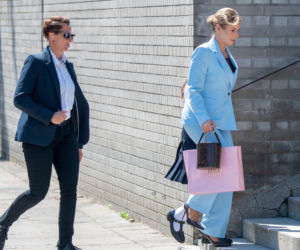 Marta Nawrocka z córką Kasią na zakończenie roku szkolnego