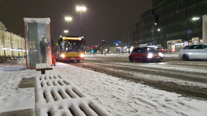 Zimowe utrudnienia w Warszawie