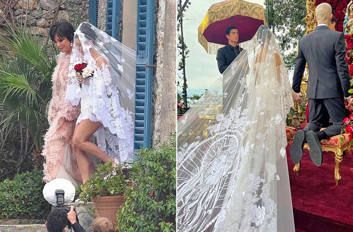 Ta sukienka przejdzie do historii. Kourtney Kardashian poszła w niej do ślubu!