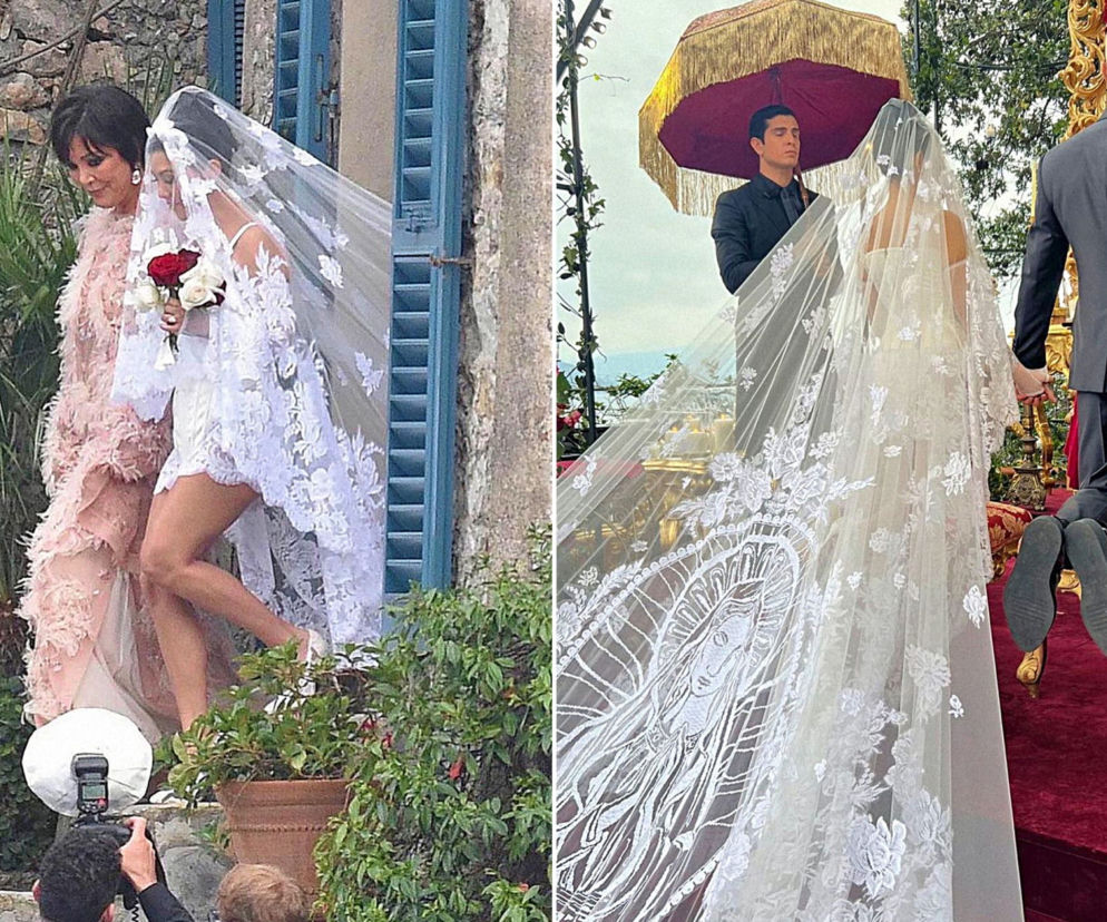  Kourtney Kardashian wzięła kolejny ślub. ta sukienka to jakiś kosmos!