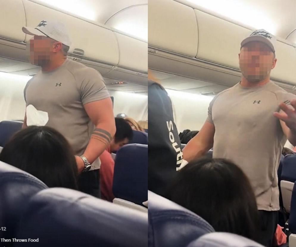 Awantura w samolocie! Rzucał pizzą w pasażerów, bo ktoś podrywał mu żonę