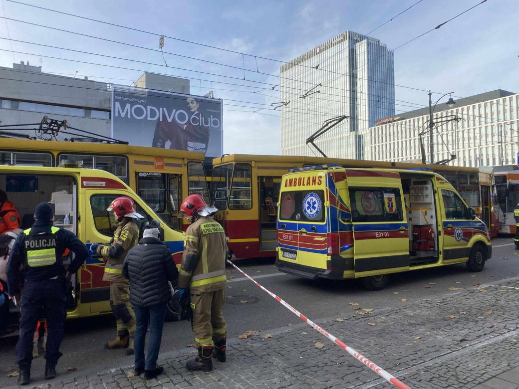 Zderzenie tramwajów na Piotrkowskiej