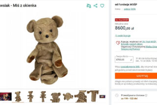 Kultowy miś z dobranocki z PRL-u na licytacji WOŚP. Cena już jest zawrotna