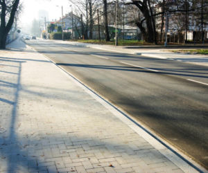 Ulica Głowackiego z nowym asfaltem