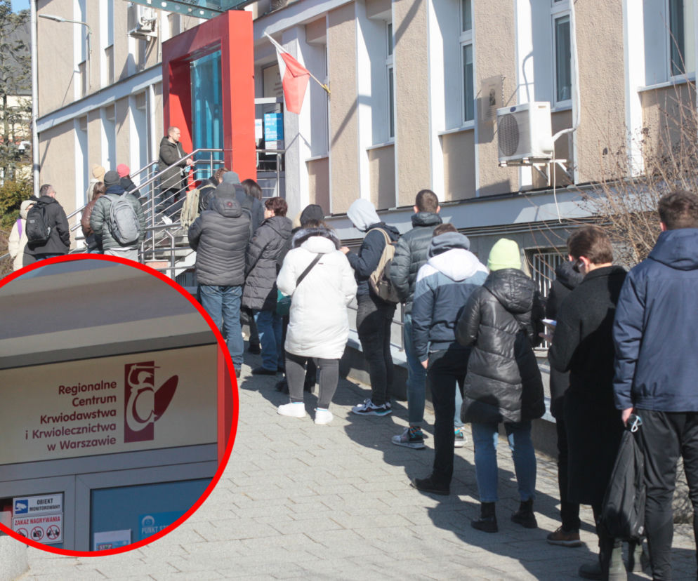 Olbrzymie kolejki przed centrum krwiodawstwa. Polacy oddają krew na potęgę!