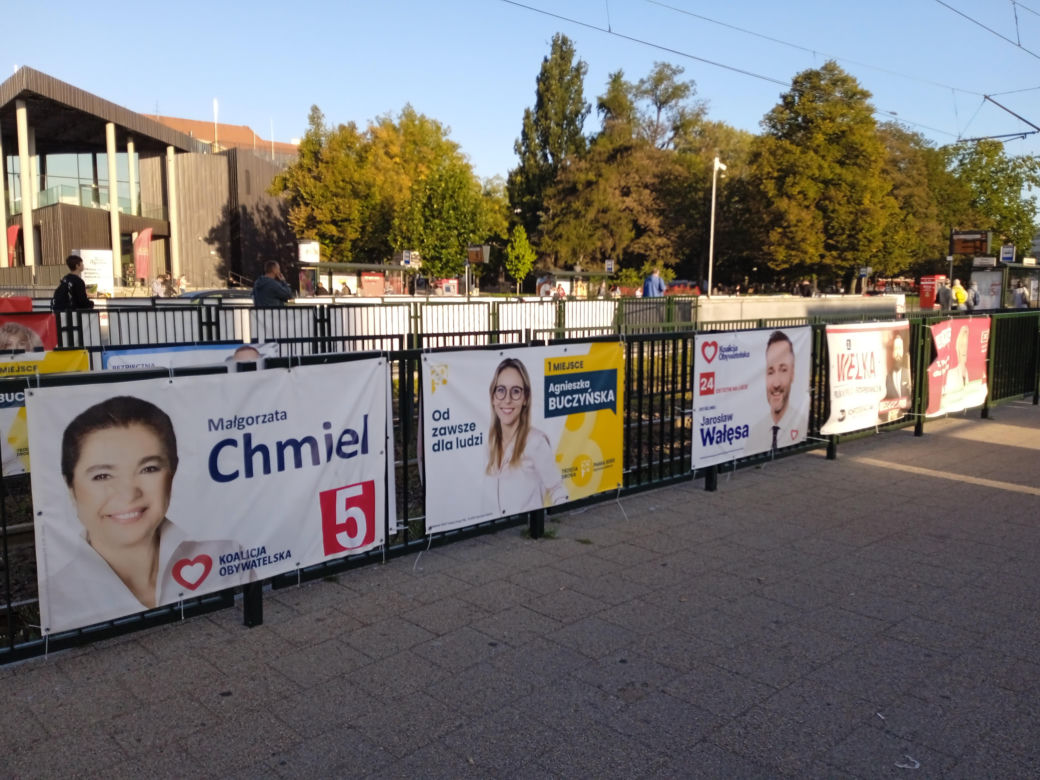 Plakaty wyborcze w Gdańsku