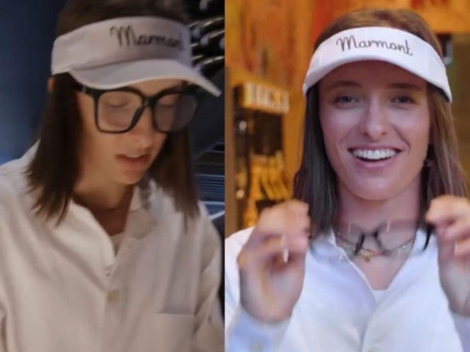 Iga Świątek jako kelnerka