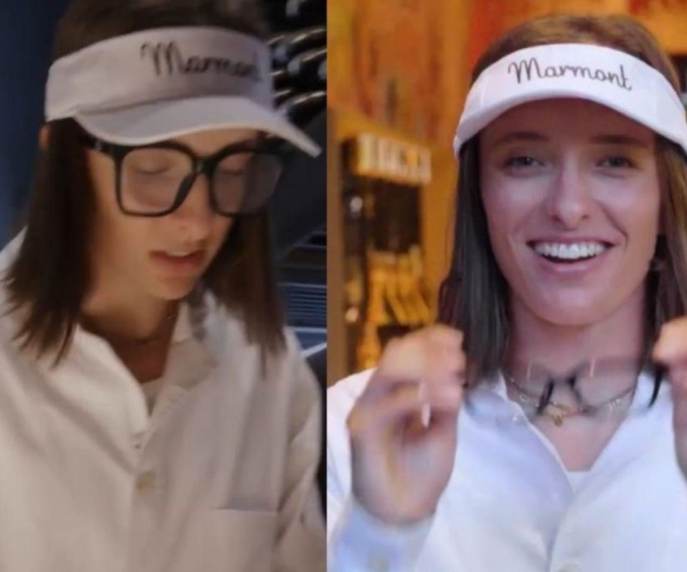 Iga Świątek jako kelnerka