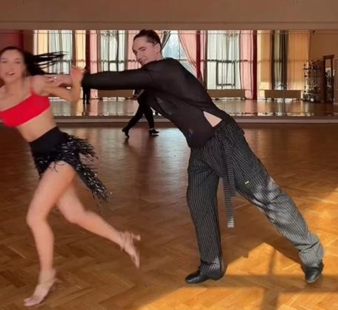 Natsu i Wojciech Kucina na treningu "Tańca z Gwiazdami"