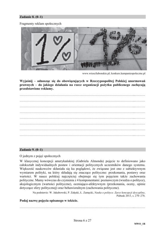 ARKUSZE CKE - Matura z wiedzy o społeczeństwie 2019